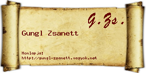 Gungl Zsanett névjegykártya